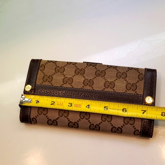 Gucci Crystal GG Monogram Canvas and Leather Continental Wallet Unisex - Picture 10 of 12